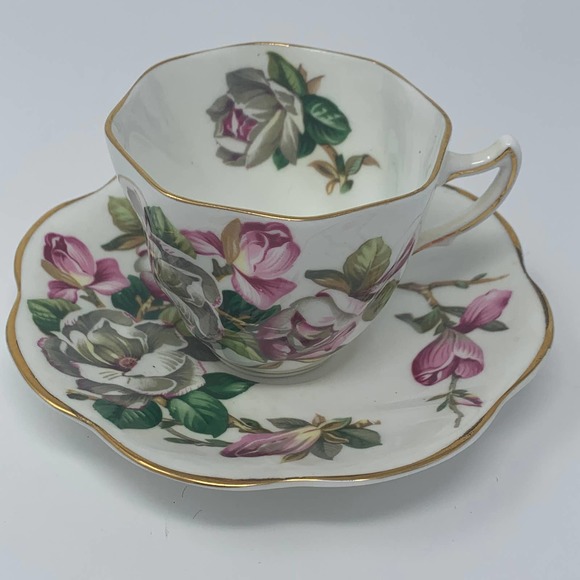 Rosina Dining Vintage Rosina Fine Bone China Tea Cup And Saucer